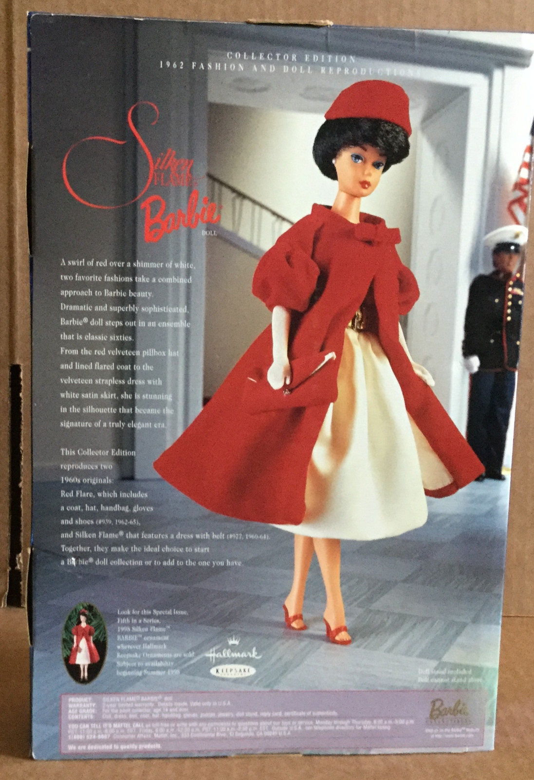 1997 Silken Flame Barbie Brunette Black Hair Collector Edition