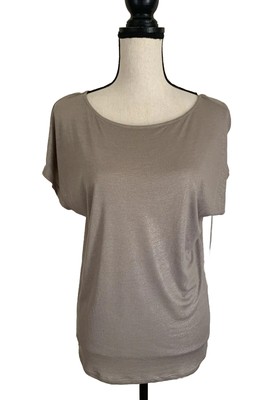 Lauren Ralph Lauren Sleeveless Champagne Shimmer Metallic Top Size P Medium, New