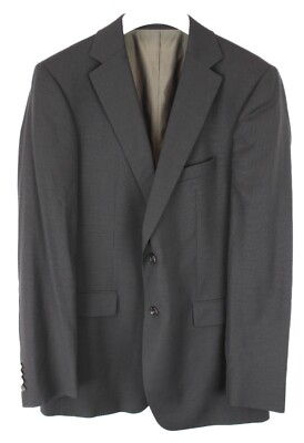 STRELLSON Blazer Men's (EU) 49 Wool Single Breasted Notch Lapel Pinstriped