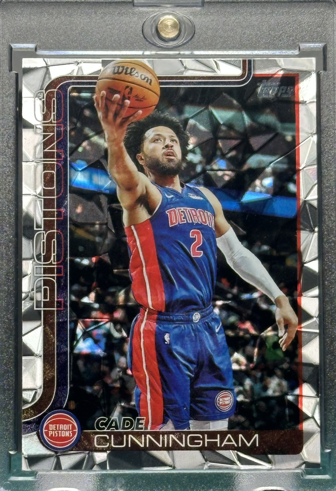 CADE CUNNINGHAM RARE GLASS REFRACTOR FOIL SPORTS CARD PISTONS MINT