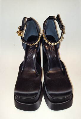 NEW Versace medusa Aevitas platform Black  pumps 38.5