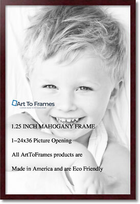 ArtToFrames Custom Picture Poster Frame Brown Mahogany 1.25" Wide 3978