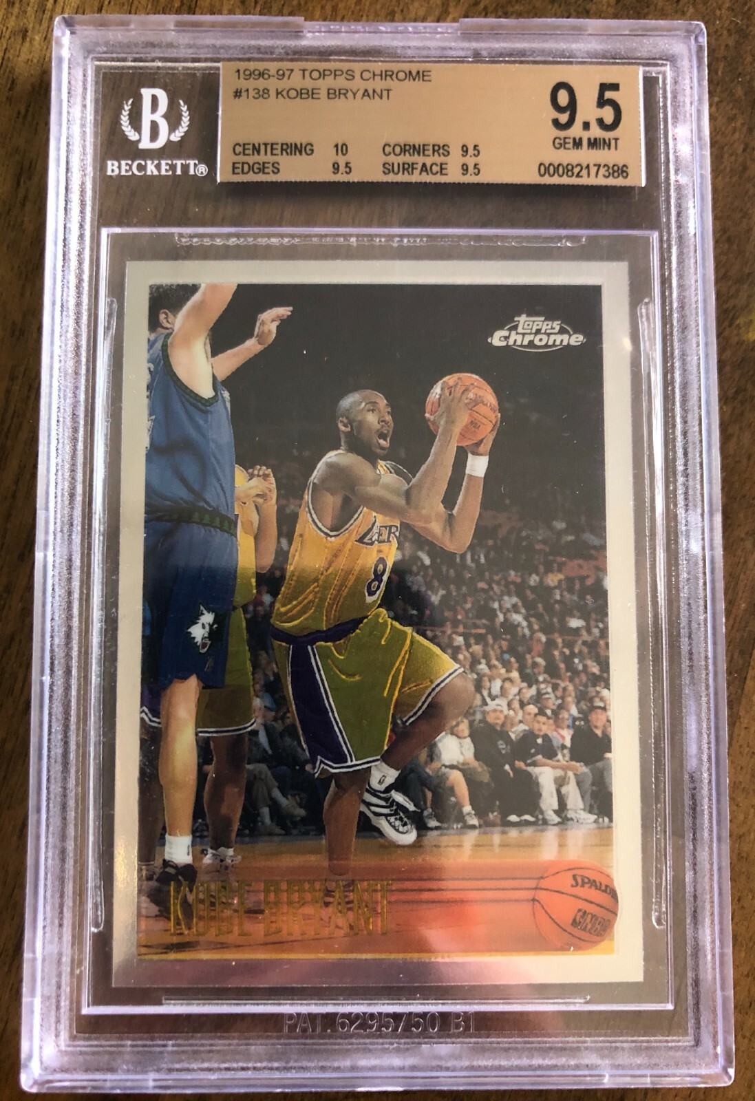 【D38】 NBA カード Kobe Bryant RC topps Kobe Bryant MINT ROOKIE CARD 1996-97 TOPPS STADIUM CLUB LOS