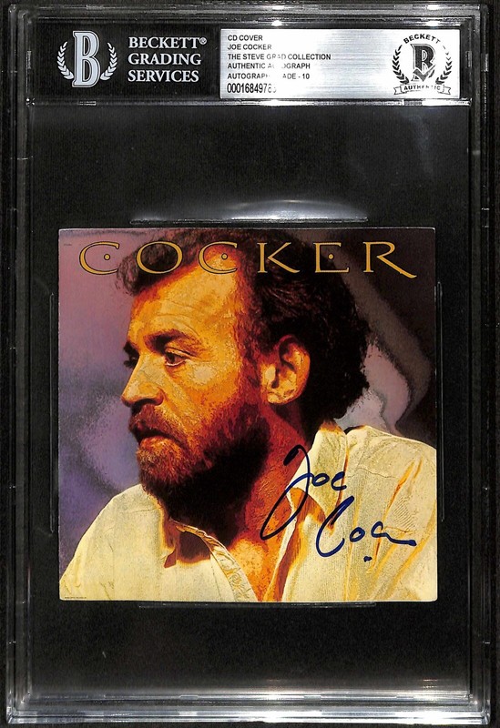 その他 P Bruel/J Cocker/ I Hayes / E [CD] Joe Cocker Signed CD Booklet Auto Grade 10 BECKETT(Grad Collection