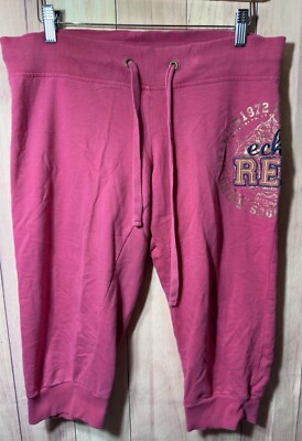 Echo Red Unltd Pink Sweatpants Jogger Drawstring Pockets Medium Ecko Y2K 90s Vtg