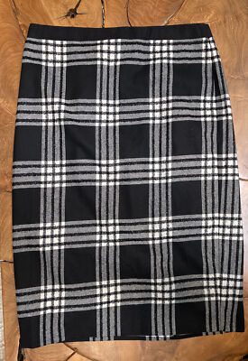 TALBOTS PLAID Shimmer below the knee Skirt size 10 NWT!