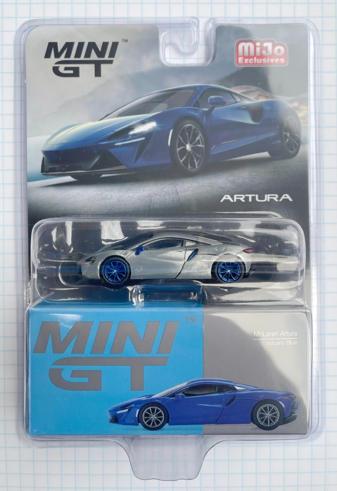 Mini GT 1:64 McLaren Artura Volcano Blue Diecast Model Car