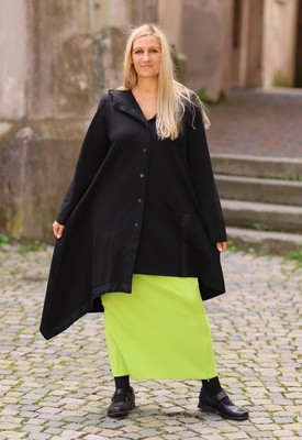 PHILOMENA CHRIST PHILOMENA CHRIST - STYLISCHER LAGENLOOK MANTEL GR 44 46 48 50 52 54 - SCHWARZ