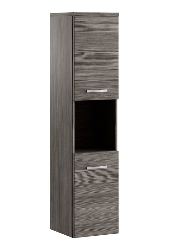 Badezimmer Schrank Montreal 131 Cm Grau Eiche â Regel Schrank Hochschrank Schran