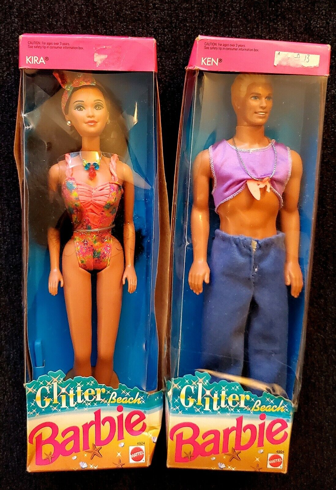 1992 Glitter Beach Barbie LOT Ken #4904 & Kira #4924 Asian 1992 Glitter Beach Barbie LOT Ken #4904 & Kira #4924 Asian