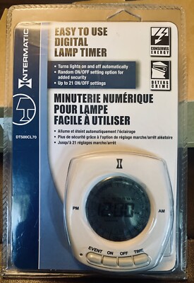 Intermatic Digital Lamp Light Timer DT500CL Security Indoor Daily Weekly Weekend