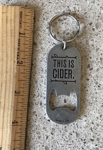 STEM CIDER BREWING BOTTLE OPENER craft beer brewery Key ring Denver Colorado CO