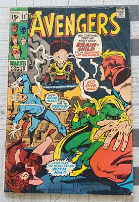 Avengers #86 (Marvel, 1971) 1st Brain Child, 2nd Squadron Supreme Appearance VG