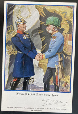 Mint Germany Picture Postcard Royalty Kaiser Franz Joseph & Kaiser Wilhelm