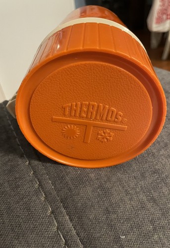Vintage Thomas Thermos Orange/White