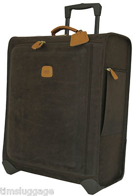 Bric's Life 27'' Trolley with Suiter, Olive, Rolling Suitcase w/ Leather Trim NEW