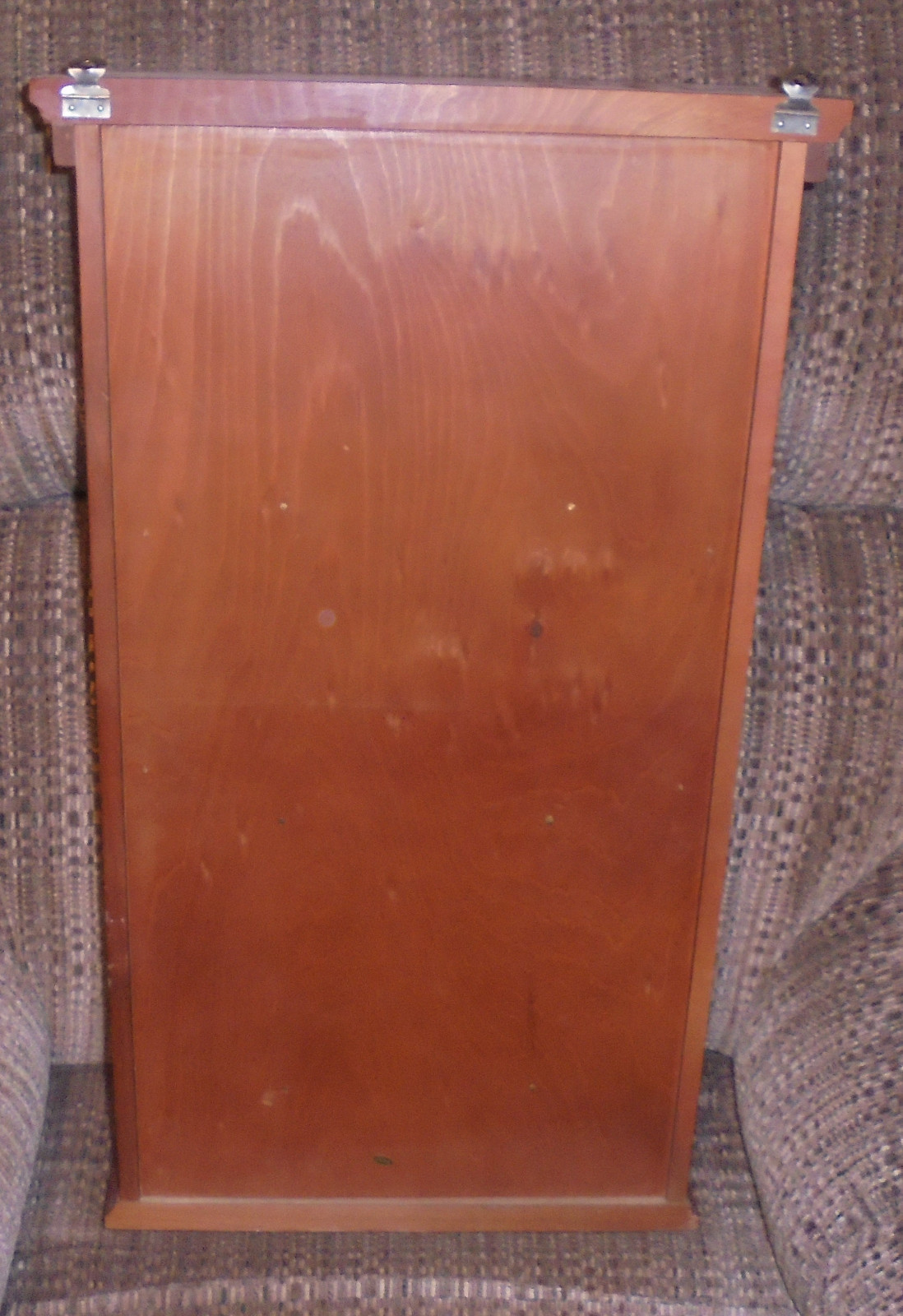 VINTAGE WOOD WALL SHELF CABINET WITH DRAWER Mid Century Knick Knack