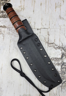 KYDEX  SHEATH for KA-BAR 1217 USMC FIGHTING KNIFE, DROP CLIP, KAKY340