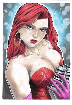  Jessica Rabbit (11''x17'') original comic art by Will - TramaStudio 