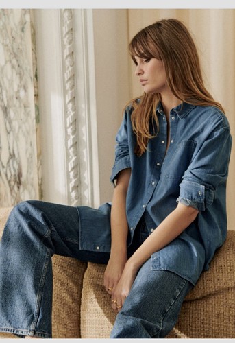 【美品】Sezane セザンヌ　シャツ　オーバーサイズ　44 XXLサイズ　棉 Sezane Max Shirt Blue Size Us 4 | eBay