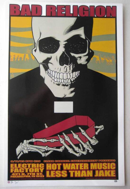Bad Religion Concert Poster 2002 Brian Ewing