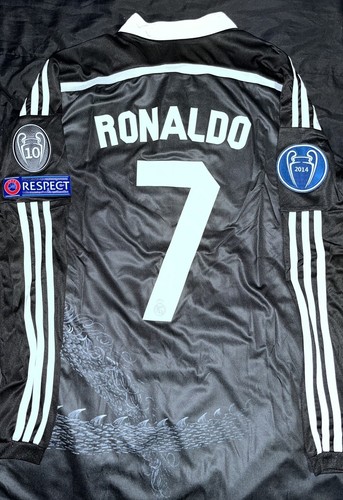 K*i様 Real Madrid Ronaldo 7 黒ジャージ Real Madrid Long Sleeve 14/15 Away Ronaldo Black Jersey