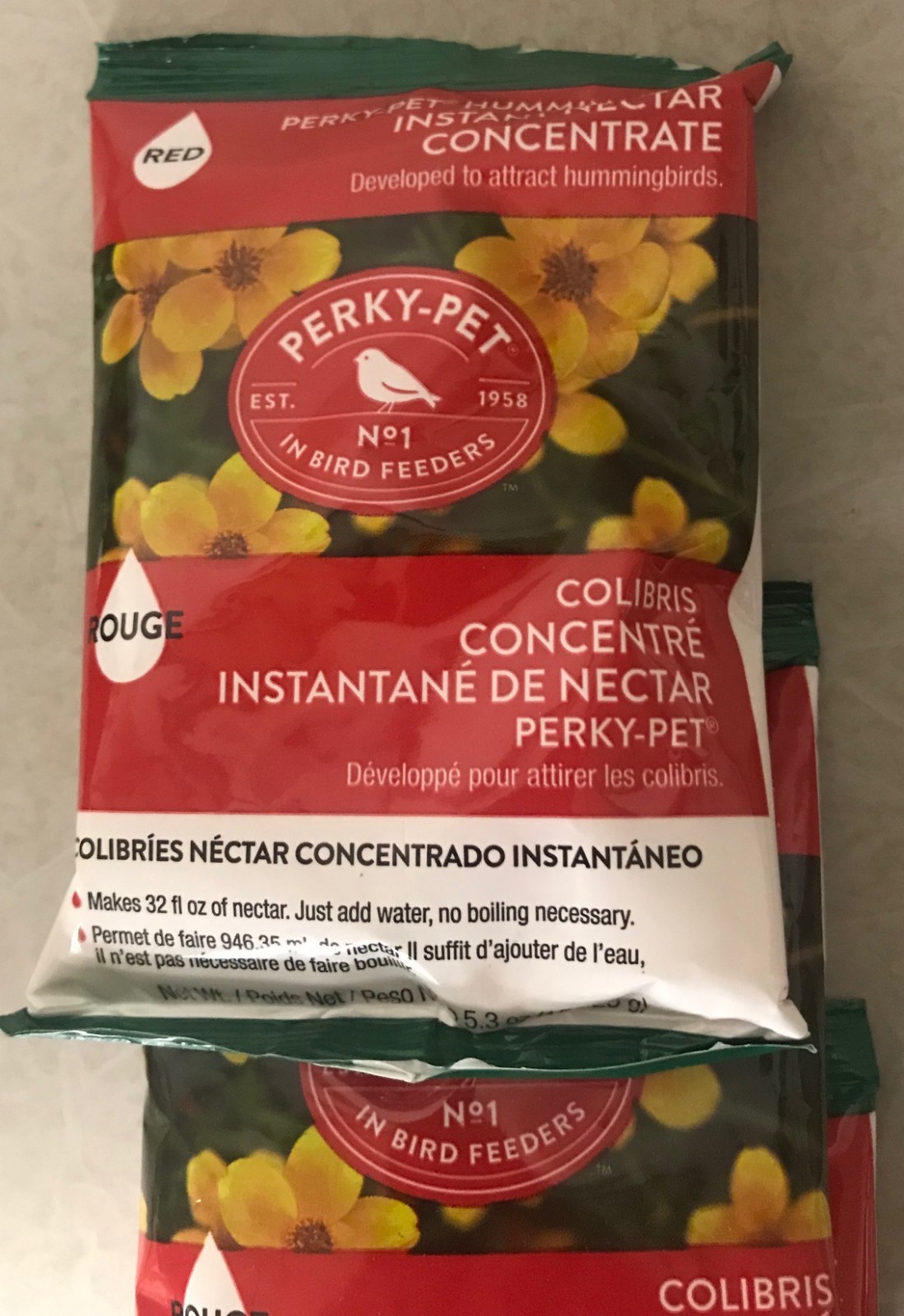 Perky Pet 5.3 oz Hummingbird Instant Nectar Concentrate lot of 3