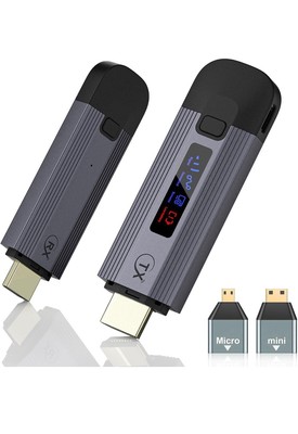 Wireless HDMI Transmitter and Receiver 4K, Plug & Play Portable Wireless