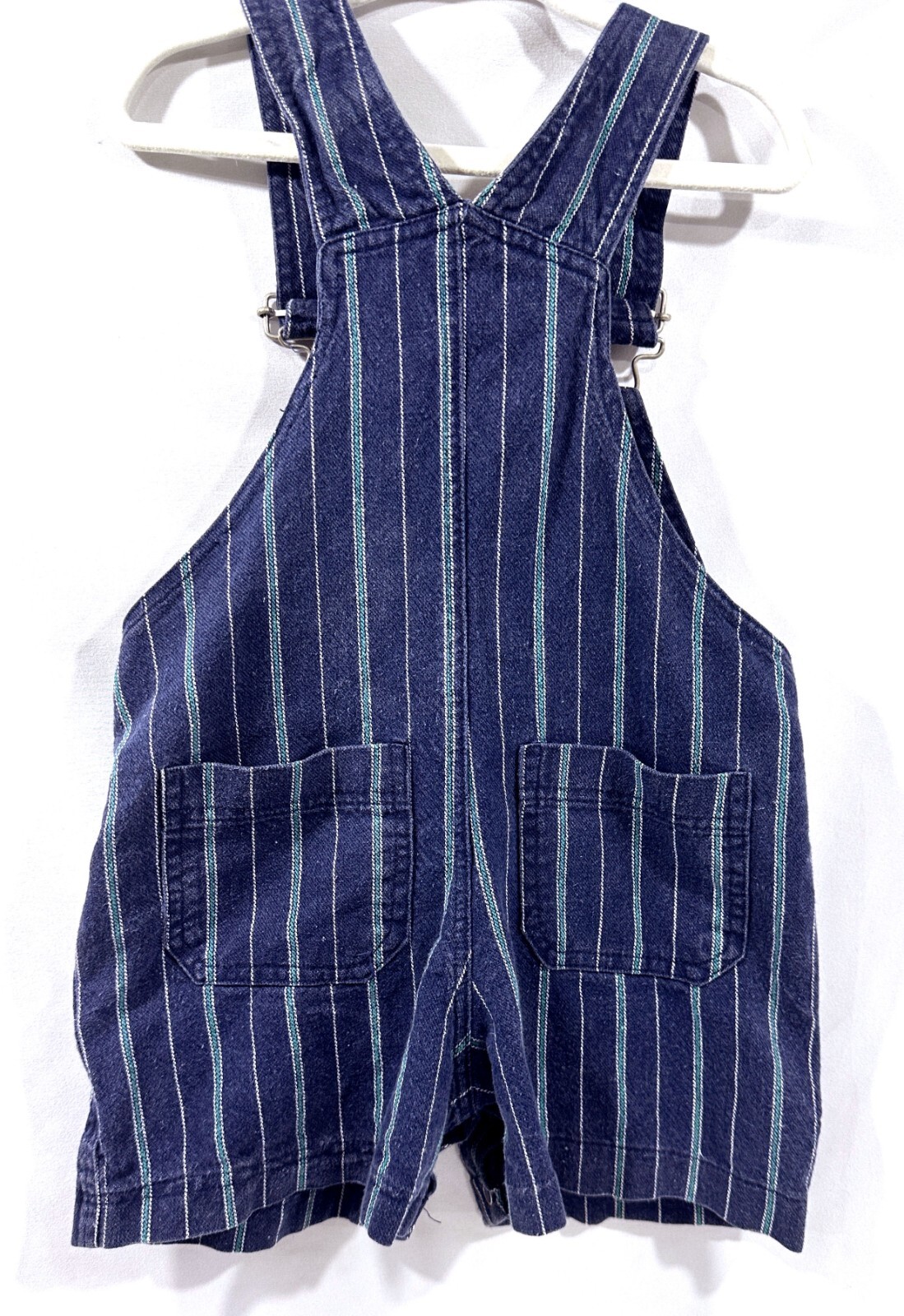 Vintage 90s Y2K Sesame Street Elmo Baseball Striped Denim Overalls 18 Month RARE