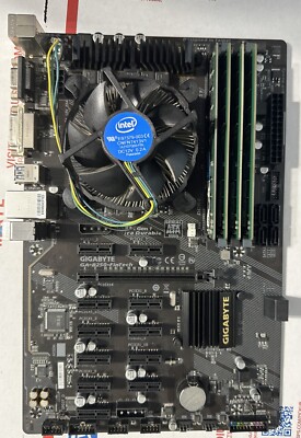 GIGABYTE GA-B250-FinTech Motherboard with Pentium G4400 CPU & 16GB DDR4 RAM!