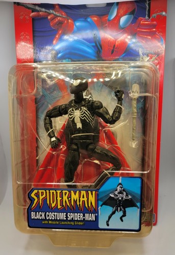 アメコミ Toy Biz SPIDER-MAN BLACK COSTUME 90s Spider-man Black Costume Unopened Toy Biz Figure 1995