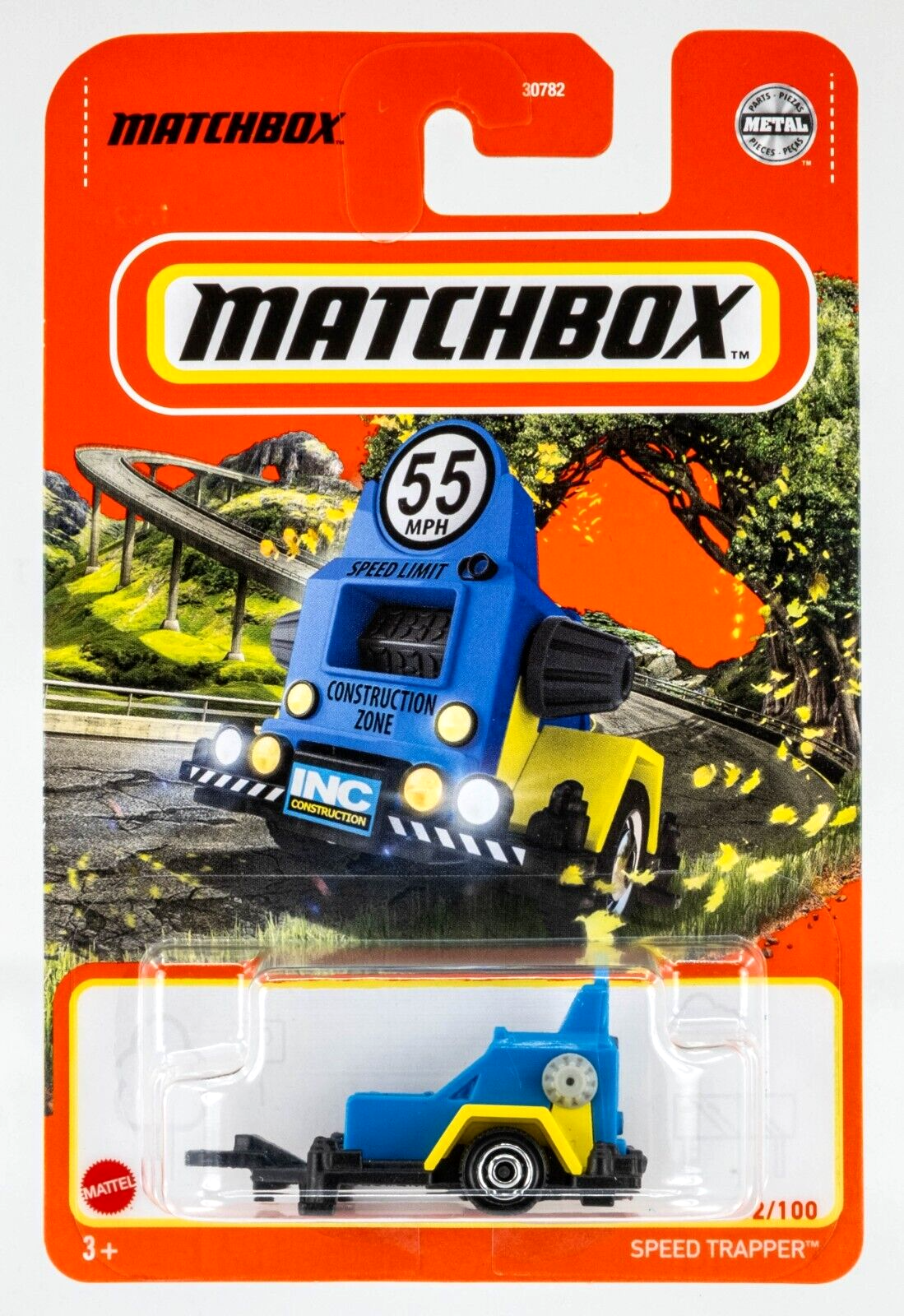 2021 Matchbox #62 Speed Trapper™ BLUE | YELLOW | INC CONSTRUCTION