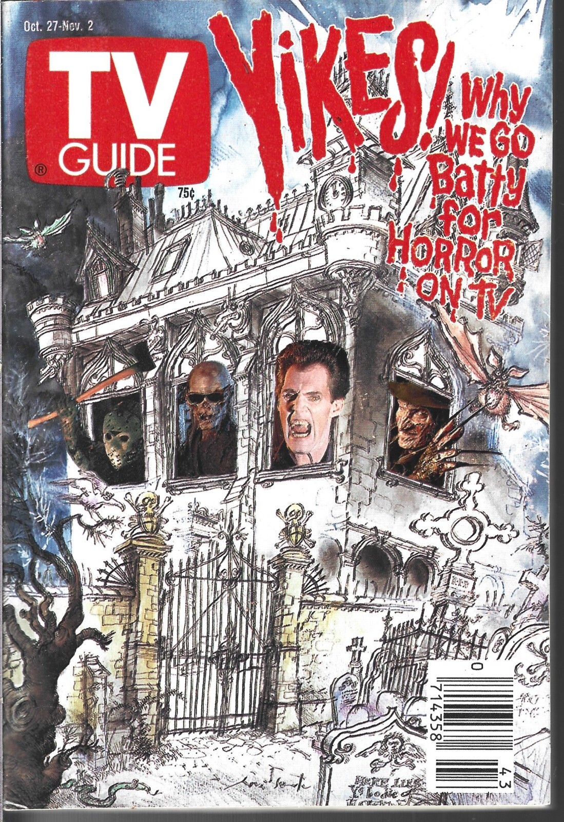 12water stories magazine 冬号 No.2 TV GUIDE MAGAZINE OCTOBER 27 - NOVEMBER 2 1990 (VF) FREDDY