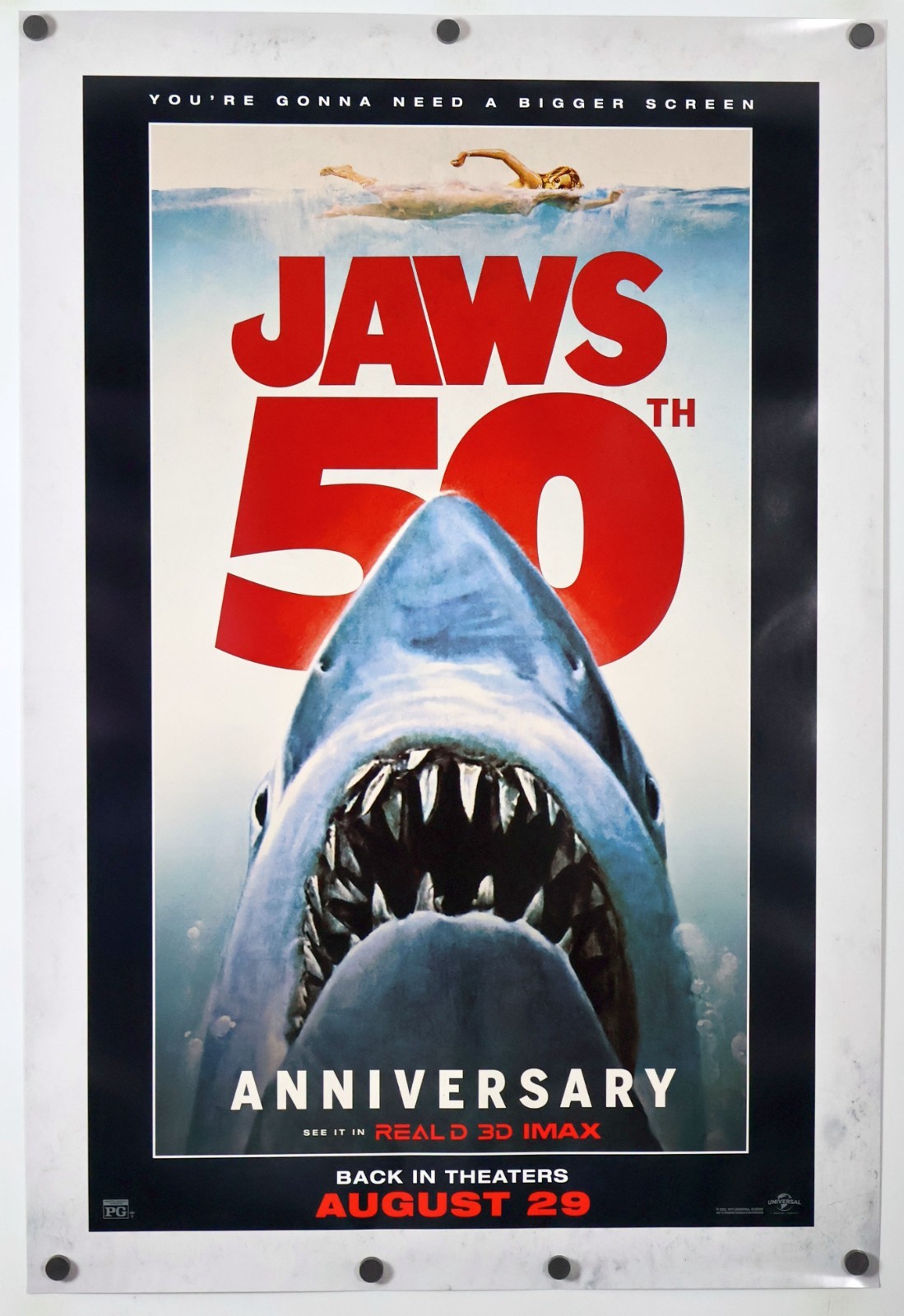 Jaws original DS movie poster 27x40 2025 50th Anniversary