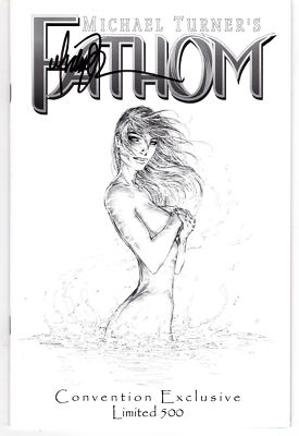 Fathom Swimsuit Special #1 NM+ SDCC 2002 Turner Signed Cvr COA TopCow Ltd500