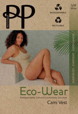 Pretty Polly Eco Wear Seam Free Cami Vest Biodegradable Recyclable Sustainable