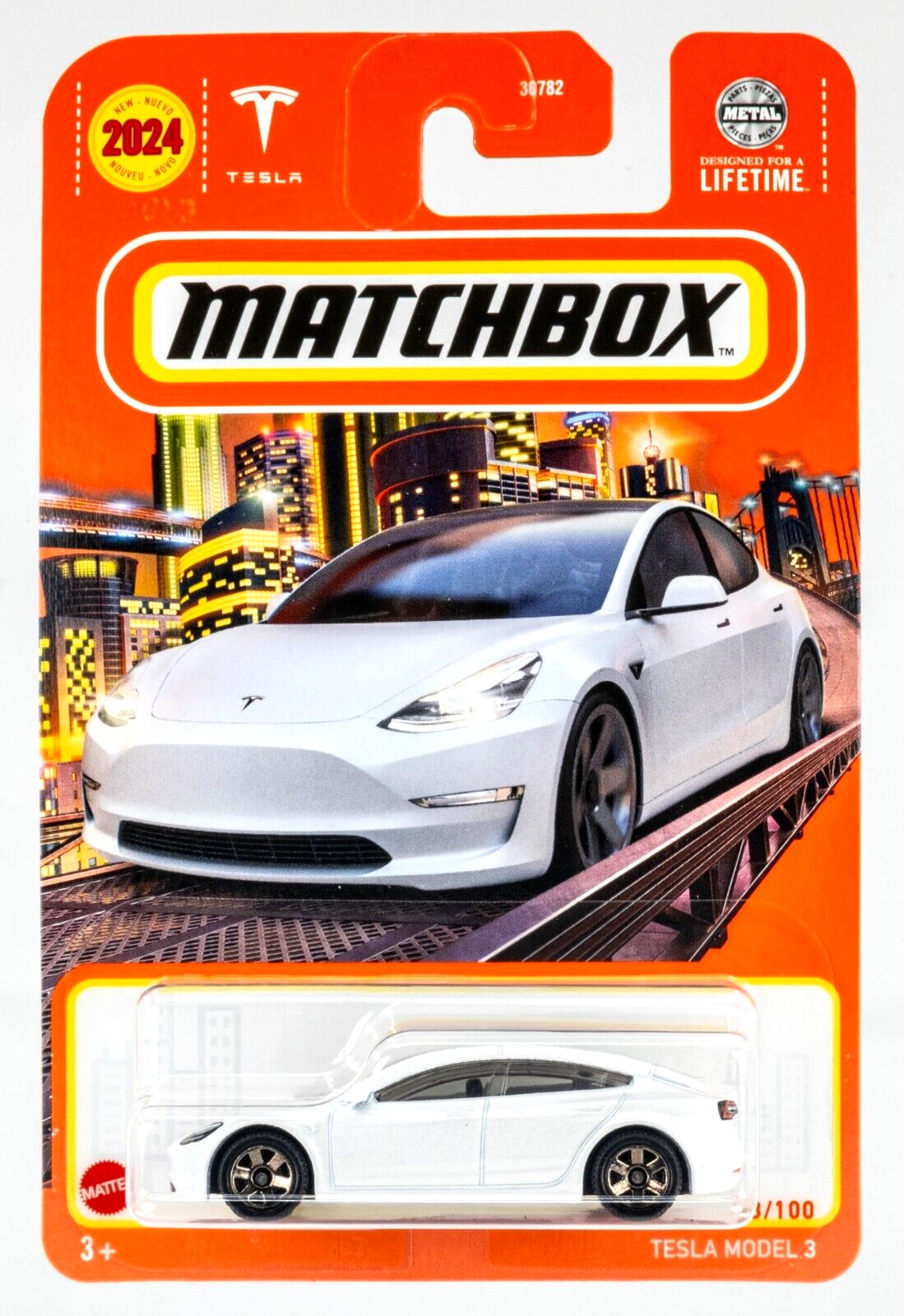 ミニカー　1/18 テスラ　モデル3 Pearl White 1/18 Official Dealer Edition Tesla Model 3 (White) Diecast