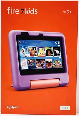 Amazon Fire 7 Kids Tablet, 7'', 16GB, 12th Gen, 2GB RAM Parental Controls, Age 3+