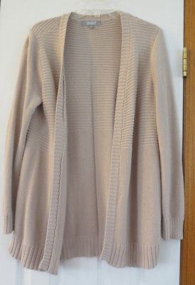 Marled Reunited Clothing Tan Long Sleeve Open Cardigan Sweater Sz L