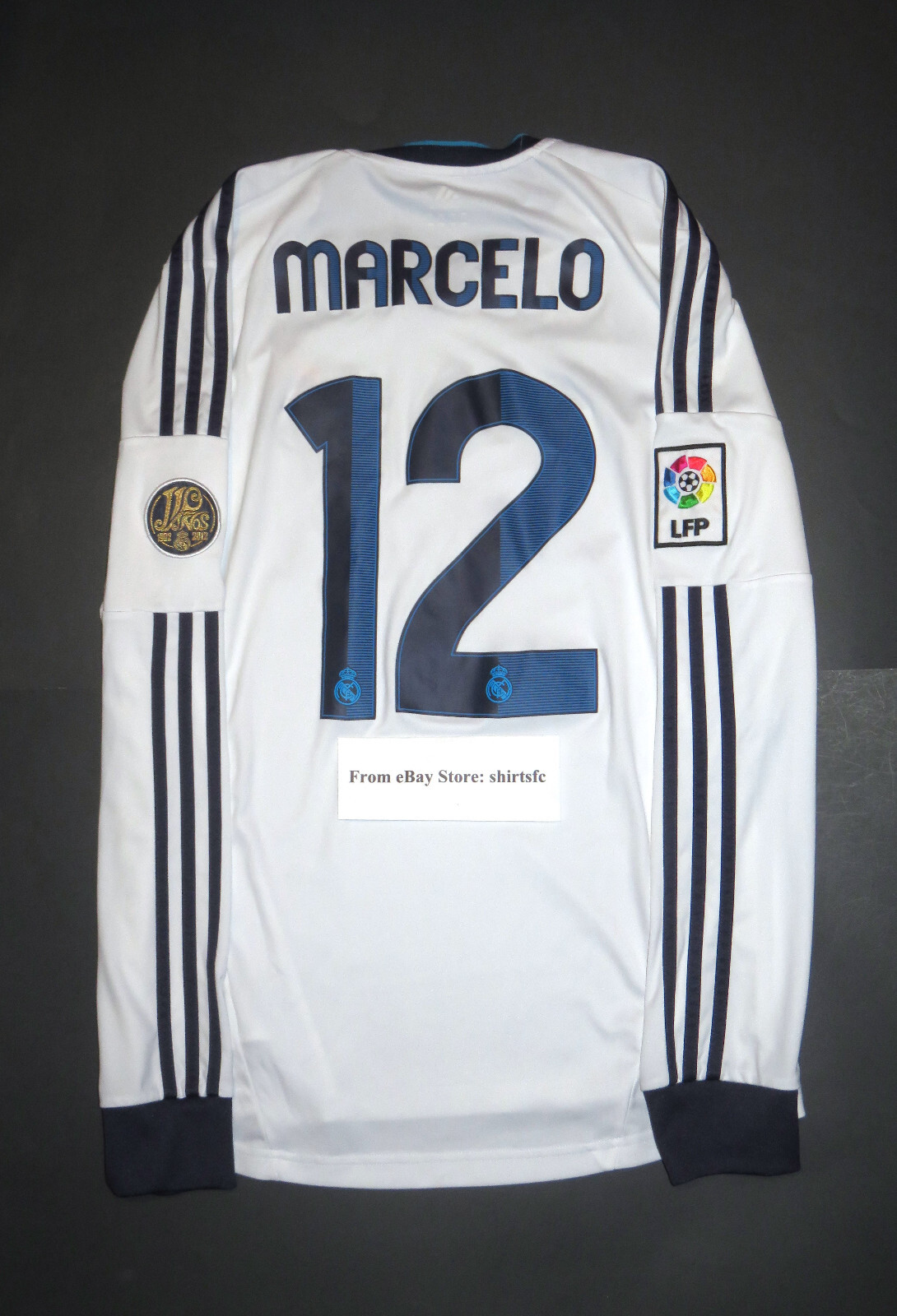 応援グッズ adidas REAL MADRID #12 MARCELO 15-16 高い素材 adidas Real Madrid 15/16 Away Jersey - Marcelo #12