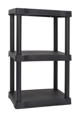 Black 3-Tier 32''H x 20.07''W x 12''D, 150 lbs Total Capacity