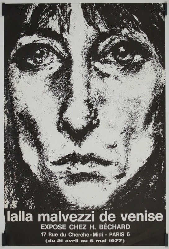 Malvezzi Lalla Venise 1977 Affiche Originale Exposition Italie