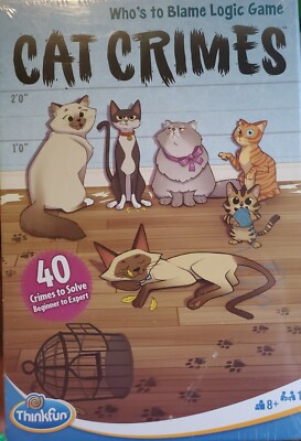 Thinkfun Cat Crimes Who's to Blame Logic Game Ages 8 to Adult