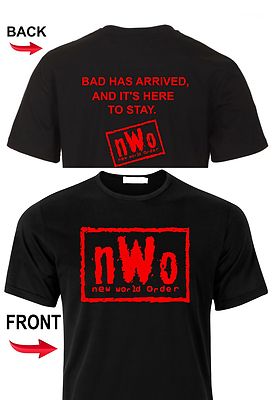 New World Order T-Shirt nWo Logo WCW Professional Wrestling