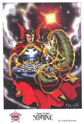 FRANK BRUNNER NEW DR. STRANGE & THE CATERPILLAR (D.S. #1) PRINT, SIGNED!