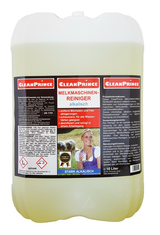 Melkmaschinenreiniger 10 Liter Alkalisch Melkstandreiniger Viehzucht Milchfett