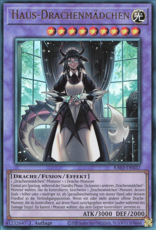 Yugioh Haus-DrachenmäDchen (V.2) Ra03-De037 Ultra Rare Deutsch Neu 1st