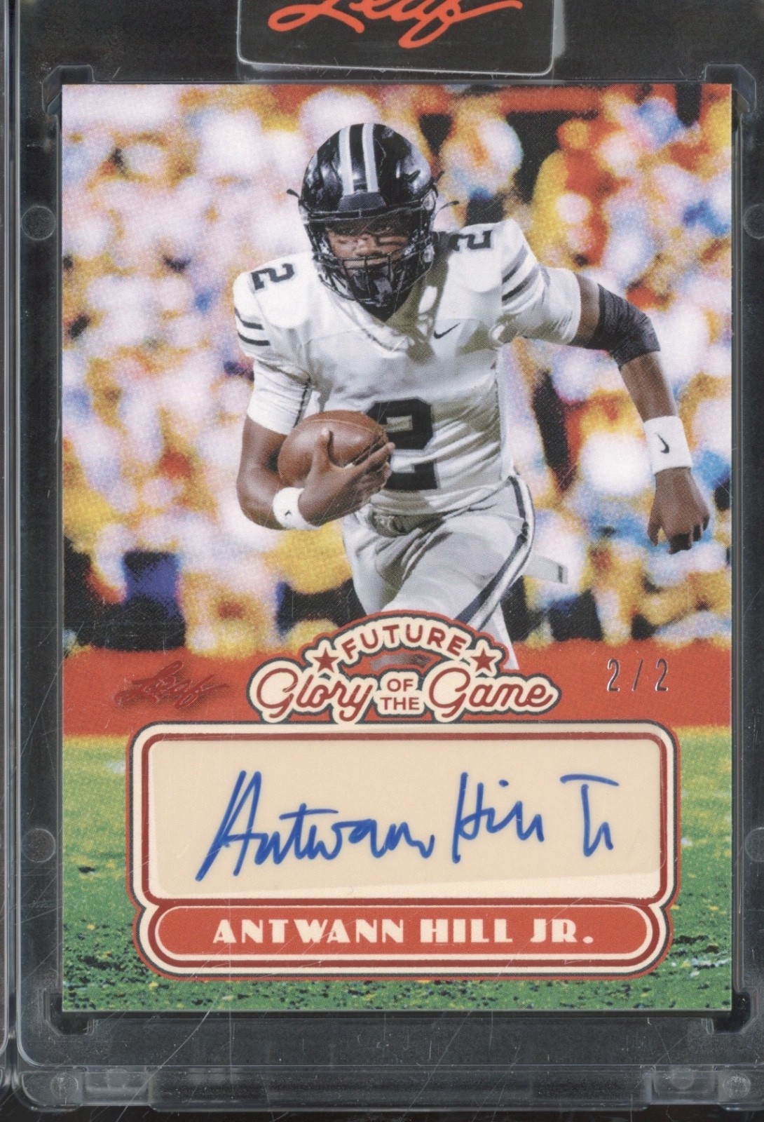 2025 Leaf Future Glory Of The Game Red Antwann Hill Jr. Auto RC Rookie 2/2