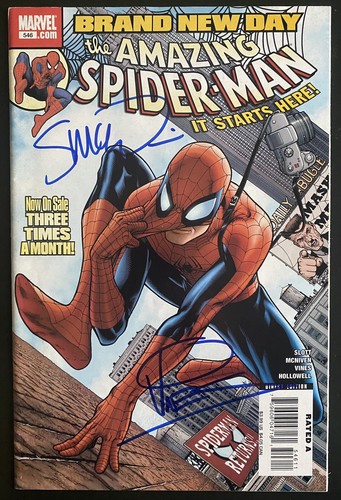 Amazing Spider-Man #546 SIGNED Steve McNiven & Dexter Vines (1st