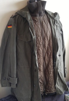 Vintage authentic German Army (Bundeswehr) field jacket,liner with bonus flektar